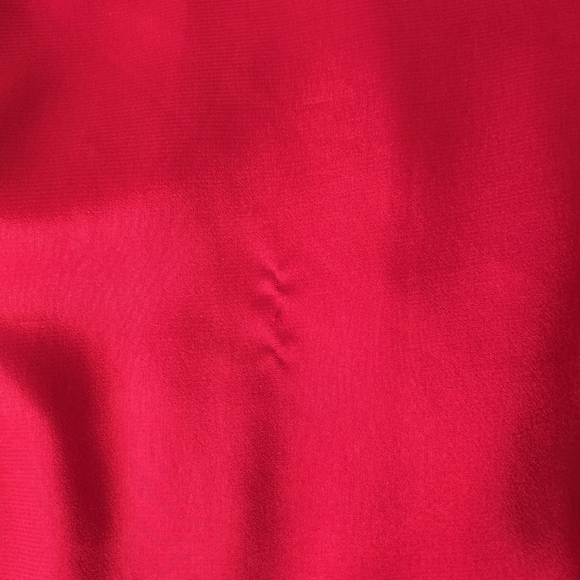 Vintage 70s 80s Gorgeouse Blouse #Christmas Red High Neck Keyhole Back - Picture 10 of 12